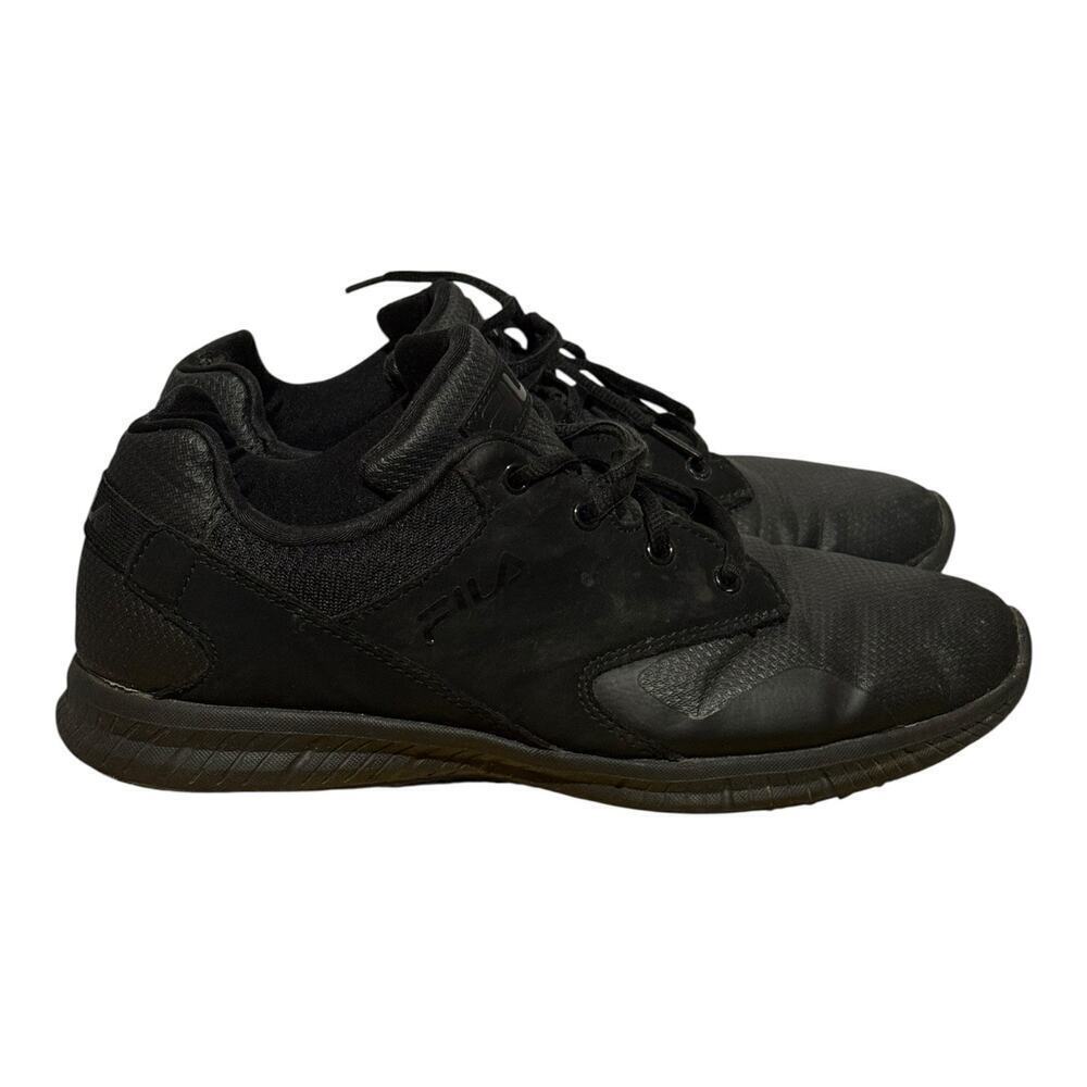 Fila Memory Work shift Black Athletic Sneakers Men's Size 9.5 All Black Gym Work